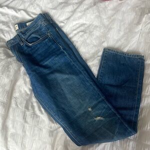 Nili Lotan straight leg distressed jeans!